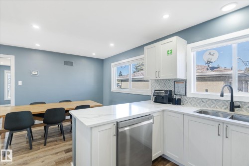 12707 92 Street, Edmonton, AB - Indoor Photo Showing Kitchen With Double Sink