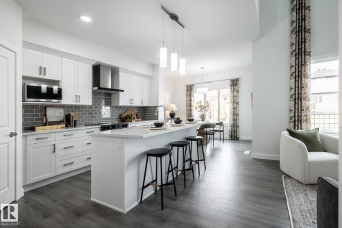 5017 Cawsey Link, Edmonton, AB - Indoor Photo Showing Kitchen With Upgraded Kitchen