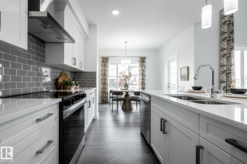 5017 Cawsey Link, Edmonton, AB - Indoor Photo Showing Kitchen With Double Sink With Upgraded Kitchen
