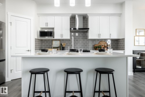 5017 Cawsey Link, Edmonton, AB - Indoor Photo Showing Kitchen With Upgraded Kitchen