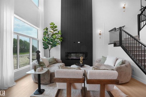 3327 Chernowsi Way, Edmonton, AB - Indoor Photo Showing Other Room With Fireplace