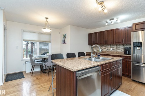 38 Rue Bouchard, Beaumont, AB - Indoor Photo Showing Kitchen With Stainless Steel Kitchen With Double Sink