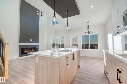 2032 210 Street, Edmonton, AB - Indoor Photo Showing Kitchen With Double Sink