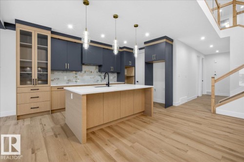 8450 Mayday Link, Edmonton, AB - Indoor Photo Showing Kitchen With Upgraded Kitchen