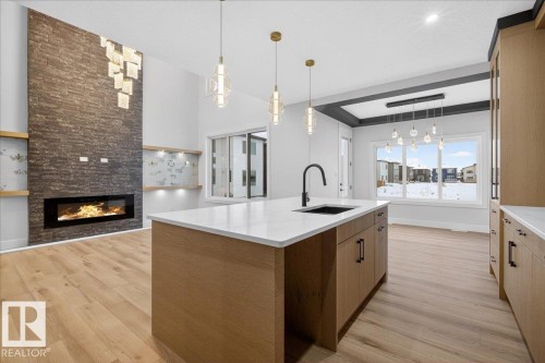 8450 Mayday Link, Edmonton, AB - Indoor Photo Showing Kitchen With Upgraded Kitchen