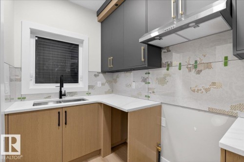 8450 Mayday Link, Edmonton, AB - Indoor Photo Showing Kitchen With Double Sink