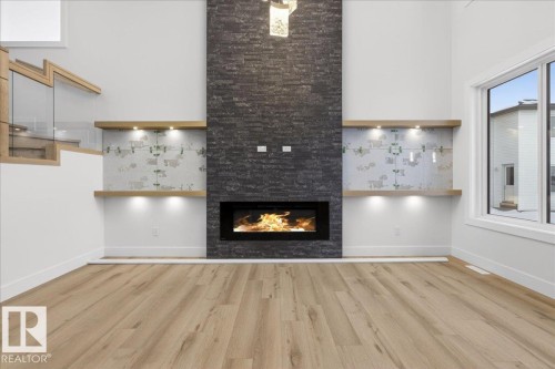 8450 Mayday Link, Edmonton, AB - Indoor With Fireplace