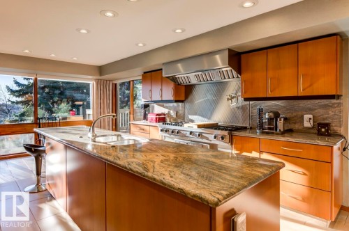 15415 Rio Terrace Drive, Edmonton, AB - Indoor Photo Showing Kitchen With Double Sink