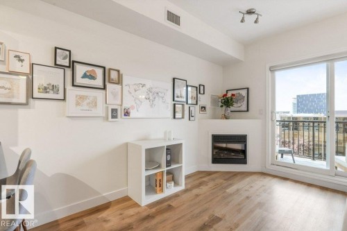 405 10606 102 Avenue, Edmonton, AB - Indoor With Fireplace