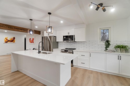 6719 95 Avenue, Edmonton, AB - Indoor Photo Showing Kitchen With Upgraded Kitchen