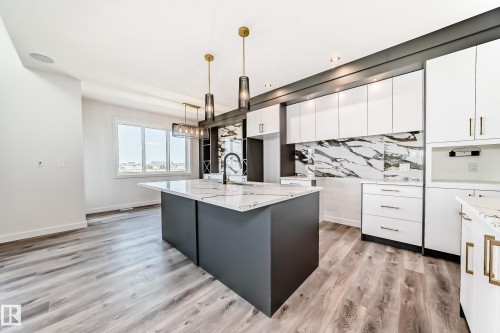14 Tenuto Link, Spruce Grove, AB - Indoor Photo Showing Kitchen With Upgraded Kitchen