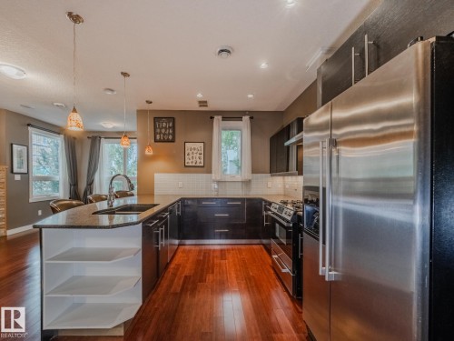 8306 108 Street, Edmonton, AB - Indoor Photo Showing Kitchen With Stainless Steel Kitchen With Double Sink With Upgraded Kitchen
