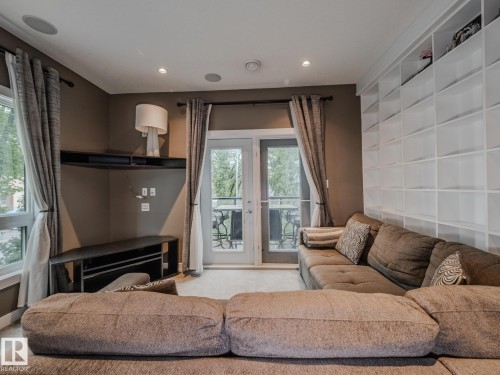 8306 108 Street, Edmonton, AB - Indoor Photo Showing Living Room With Fireplace