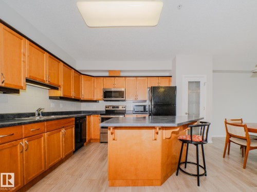 209 12111 51 Avenue, Edmonton, AB - Indoor Photo Showing Kitchen With Double Sink