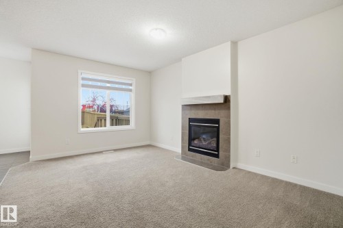 5324 165 Avenue, Edmonton, AB - Indoor Photo Showing Living Room With Fireplace