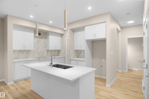 9828 219 Street, Edmonton, AB - Indoor Photo Showing Kitchen With Double Sink