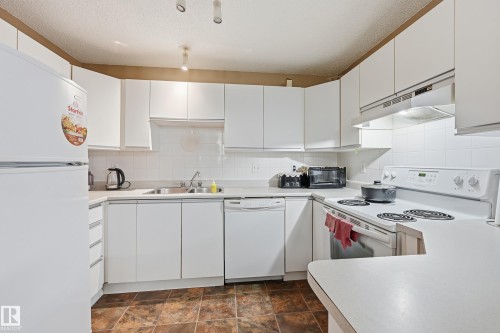 201 9010 106 Avenue, Edmonton, AB - Indoor Photo Showing Kitchen With Double Sink