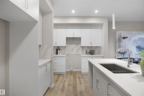 22910 95A Avenue, Edmonton, AB - Indoor Photo Showing Kitchen With Double Sink