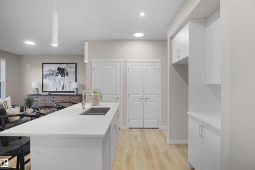 22910 95A Avenue, Edmonton, AB - Indoor Photo Showing Kitchen With Double Sink