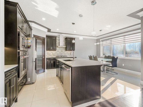 2612 Adam Court, Edmonton, AB - Indoor Photo Showing Kitchen With Stainless Steel Kitchen With Upgraded Kitchen