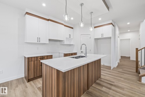 95 Ficus Way, Fort Saskatchewan, AB - Indoor Photo Showing Kitchen With Double Sink With Upgraded Kitchen