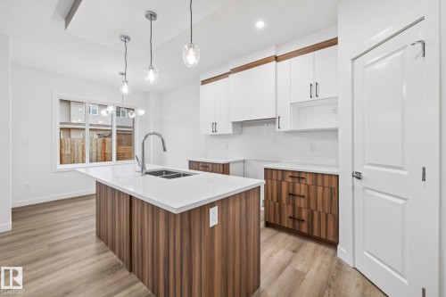 95 Ficus Way, Fort Saskatchewan, AB - Indoor Photo Showing Kitchen With Double Sink