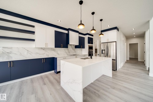 8747 183 Avenue, Edmonton, AB - Indoor Photo Showing Kitchen With Upgraded Kitchen