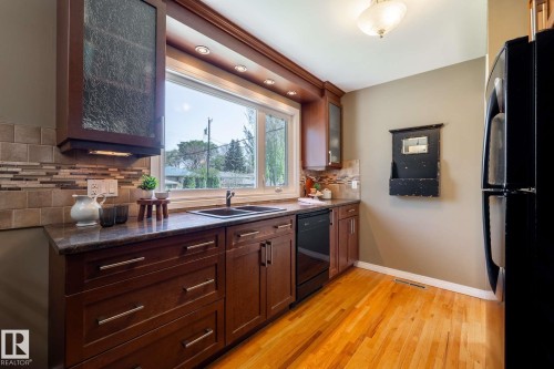 12121 39 Street, Edmonton, AB - Indoor Photo Showing Kitchen With Double Sink
