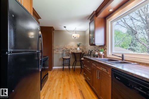12121 39 Street, Edmonton, AB - Indoor Photo Showing Kitchen With Double Sink