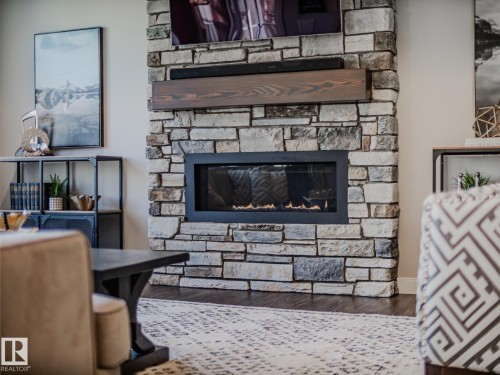4710 41 Street, Beaumont, AB - Indoor With Fireplace