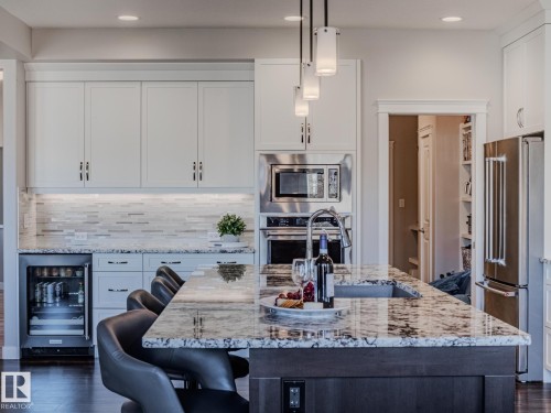 4710 41 Street, Beaumont, AB - Indoor Photo Showing Kitchen With Upgraded Kitchen
