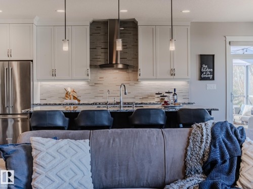 4710 41 Street, Beaumont, AB - Indoor Photo Showing Kitchen With Double Sink With Upgraded Kitchen