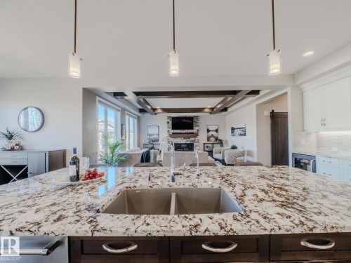4710 41 Street, Beaumont, AB - Indoor Photo Showing Kitchen With Double Sink With Upgraded Kitchen