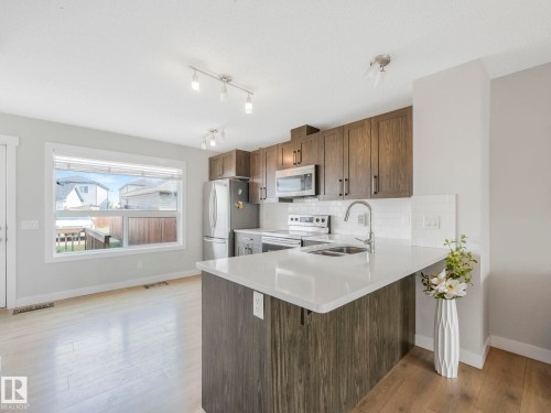 648 Lewis Greens Drive, Edmonton, AB - Indoor Photo Showing Kitchen With Double Sink