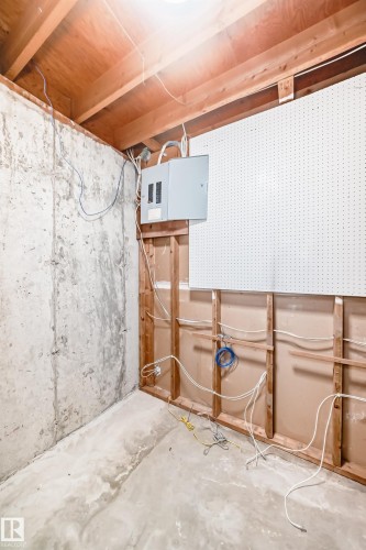 Unfinished basement with electric panel - 44 4403 Riverbend Road, Edmonton, AB - Indoor
