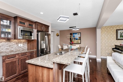 17523 12 Avenue, Edmonton, AB - Indoor Photo Showing Kitchen With Double Sink With Upgraded Kitchen