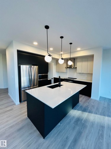 2203 158 Street, Edmonton, AB - Indoor Photo Showing Kitchen With Stainless Steel Kitchen With Upgraded Kitchen