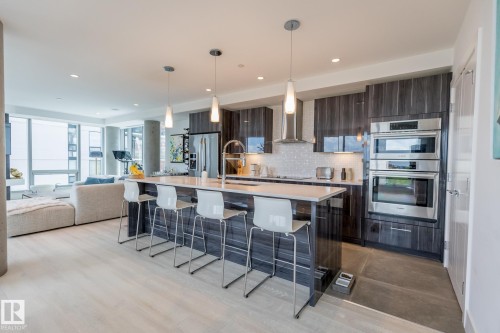 601 11969 Jasper Avenue, Edmonton, AB - Indoor Photo Showing Kitchen With Upgraded Kitchen