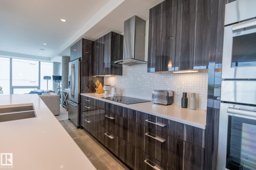 601 11969 Jasper Avenue, Edmonton, AB - Indoor Photo Showing Kitchen With Upgraded Kitchen