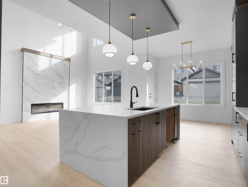 1113 Gyrfalcon Crescent, Edmonton, AB - Indoor Photo Showing Kitchen With Upgraded Kitchen