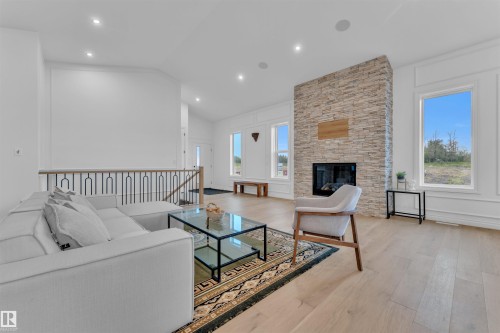 30 Avonlea Way, Spruce Grove, AB - Indoor Photo Showing Living Room With Fireplace