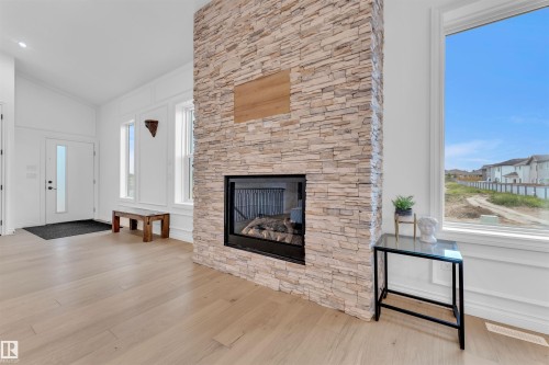 30 Avonlea Way, Spruce Grove, AB - Indoor Photo Showing Living Room With Fireplace