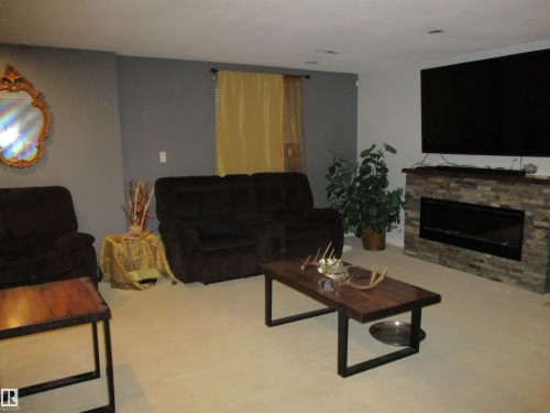 14043 134 Street, Edmonton, AB - Indoor Photo Showing Living Room With Fireplace