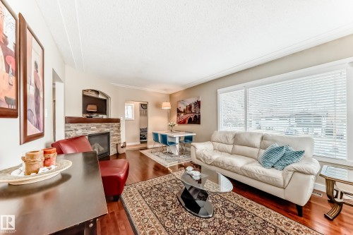 2 Mount Royal Drive, St. Albert, AB - Indoor Photo Showing Living Room With Fireplace