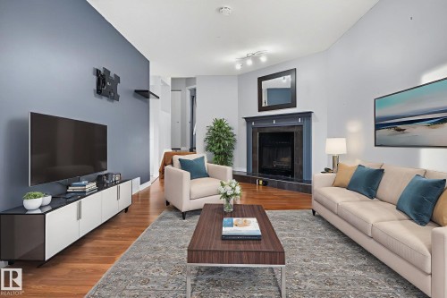 17204 96 Street, Edmonton, AB - Indoor Photo Showing Living Room With Fireplace