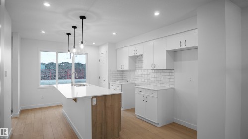 21139 25 Avenue, Edmonton, AB - Indoor Photo Showing Kitchen With Upgraded Kitchen