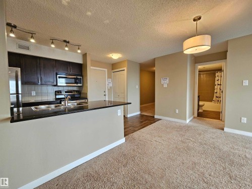 406 1080 Mcconachie Boulevard, Edmonton, AB - Indoor Photo Showing Kitchen With Double Sink