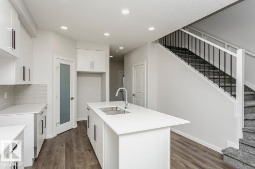 4299 Kinglet Drive, Edmonton, AB - Indoor Photo Showing Kitchen With Double Sink With Upgraded Kitchen