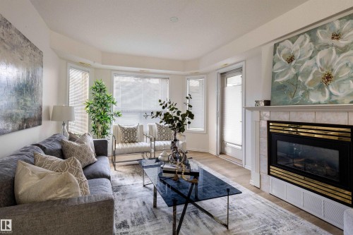 120 6703 172 Street, Edmonton, AB - Indoor Photo Showing Living Room With Fireplace