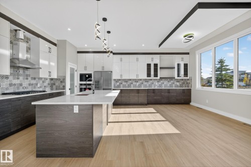 181 Edgewater Circle, Leduc, AB - Indoor Photo Showing Kitchen With Upgraded Kitchen